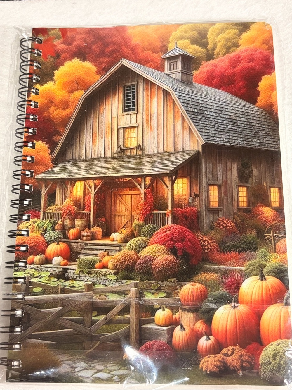 Custom-made Autumn Barn Journal - Orange Fall Cover